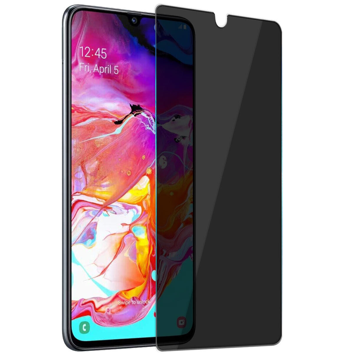 For Samsung Galaxy A70 Privacy Glossy Tempered Glass Anti-Spy Screen Protector