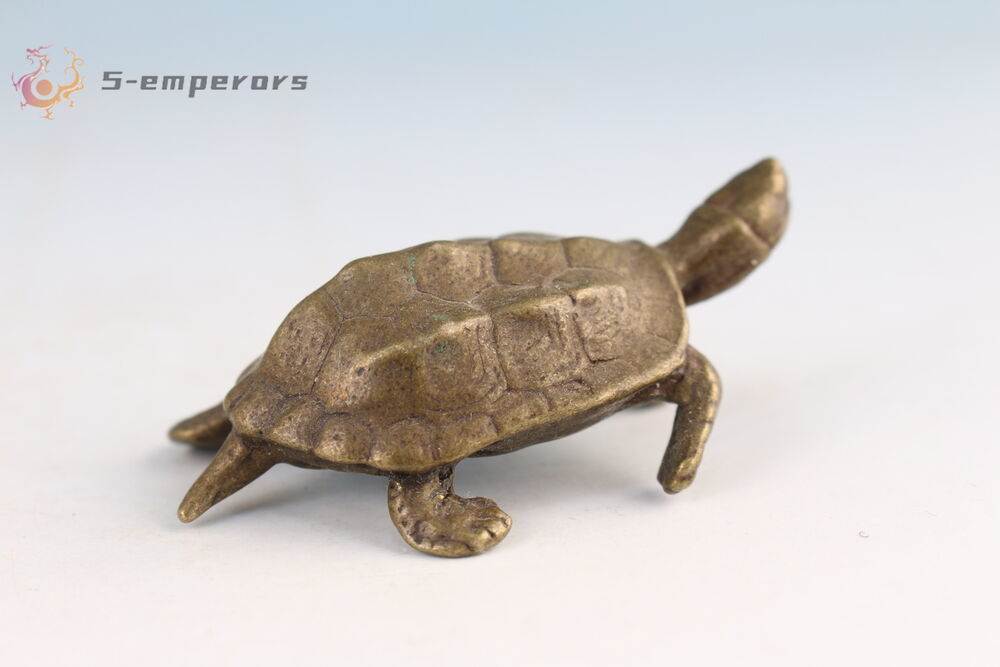 Chinese bronze hand casting turtle tortoise statue collectable figure tea pet