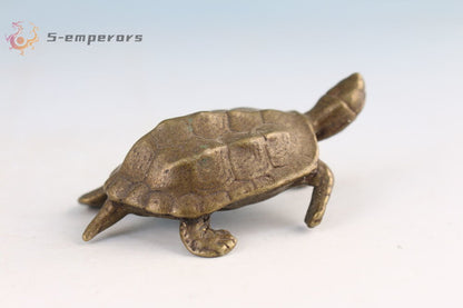 Chinese bronze hand casting turtle tortoise statue collectable figure tea pet