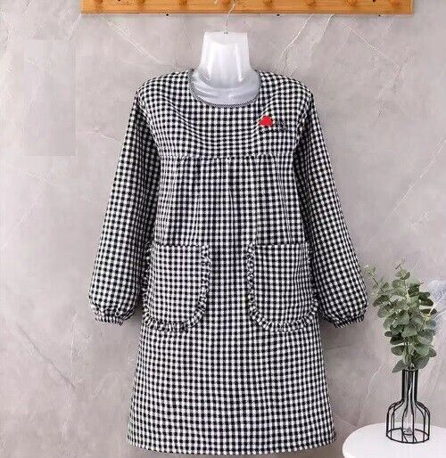 Aprons Cotton Long Sleeved Waist Kitchen Cooking Housework Farm Working Overalls