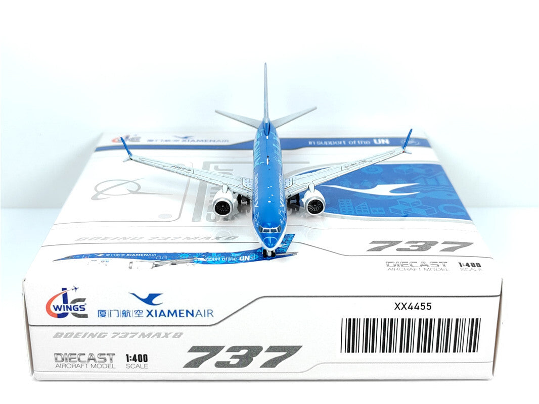 1:400 JC Wings XIAMENAIR BOEING B737MAX8 Passenger Airplane Diecast Model