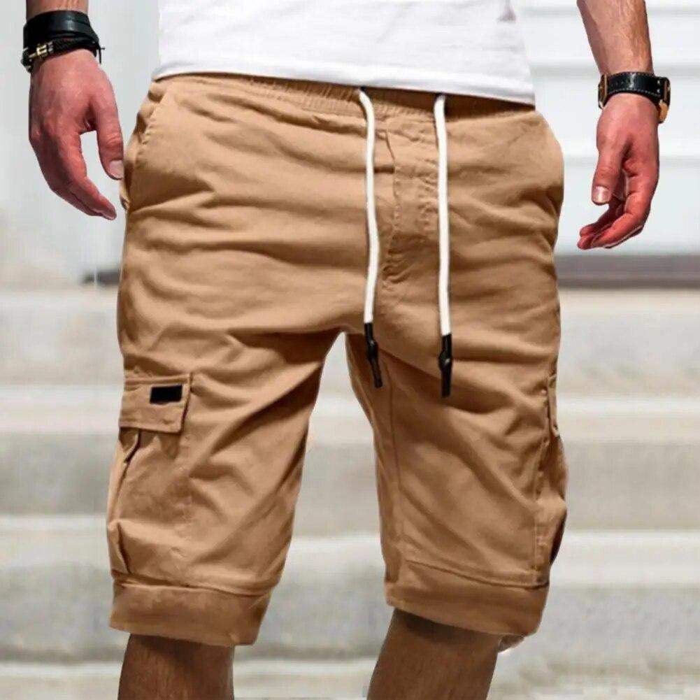Mens Cargo Shorts Pants Casual Chino Fashion Summer 6-Pockets Beach Trousers