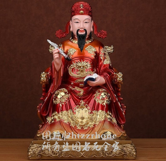 12" Resin Wenchang Dijun Emperor Statue King God Culture Student Gift Decor