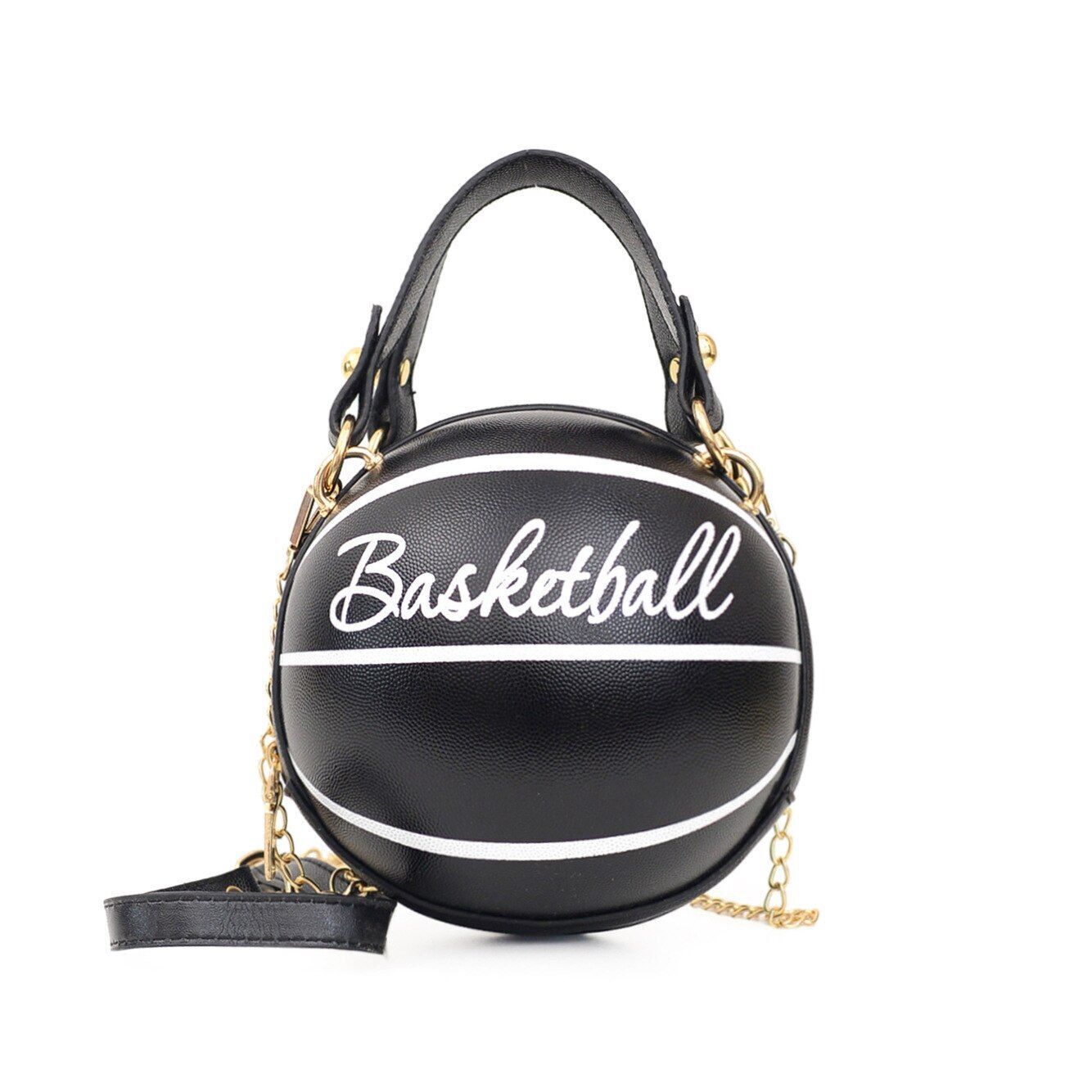 Ball Purse Shoulder Bag Crossbody Handbag Leather Pink Football Bag 16*16*8 CM