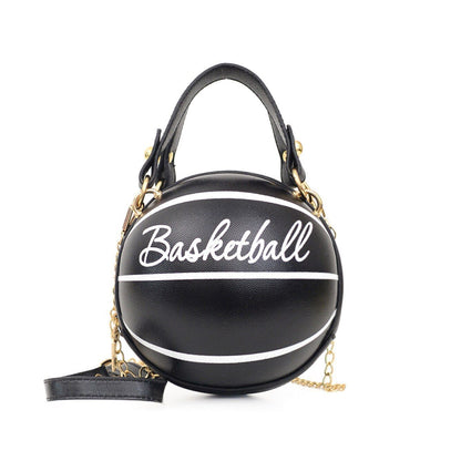 Ball Purse Shoulder Bag Crossbody Handbag Leather Pink Football Bag 16*16*8 CM