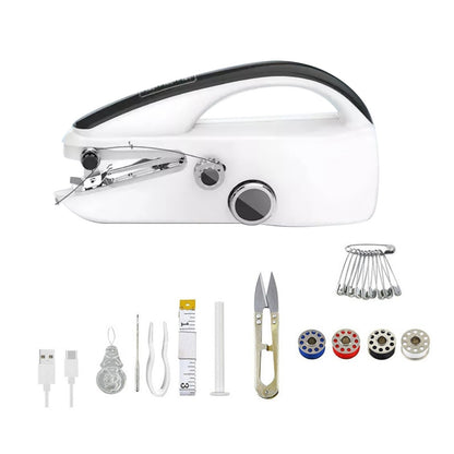 1* Plastic Sewing Machine W/Practical Sewing Kit USB/Batteries Power Supply