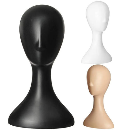 Female Head Mannequins PE Plastic Abstract Model Wig Hair Glasses Display Stands