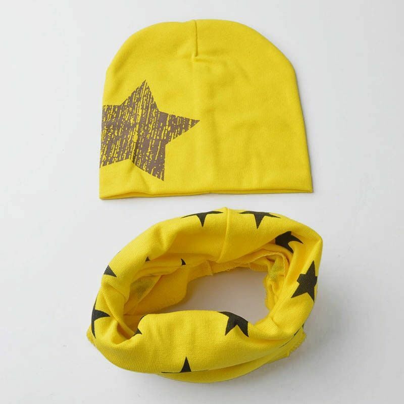 Baby Hats Winter Spring Scarf Sets Cotton Boy Girl Caps Kids Bonnet Beanie Cap