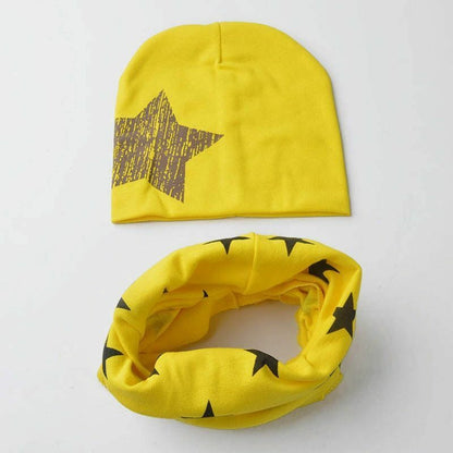 Baby Hats Winter Spring Scarf Sets Cotton Boy Girl Caps Kids Bonnet Beanie Cap