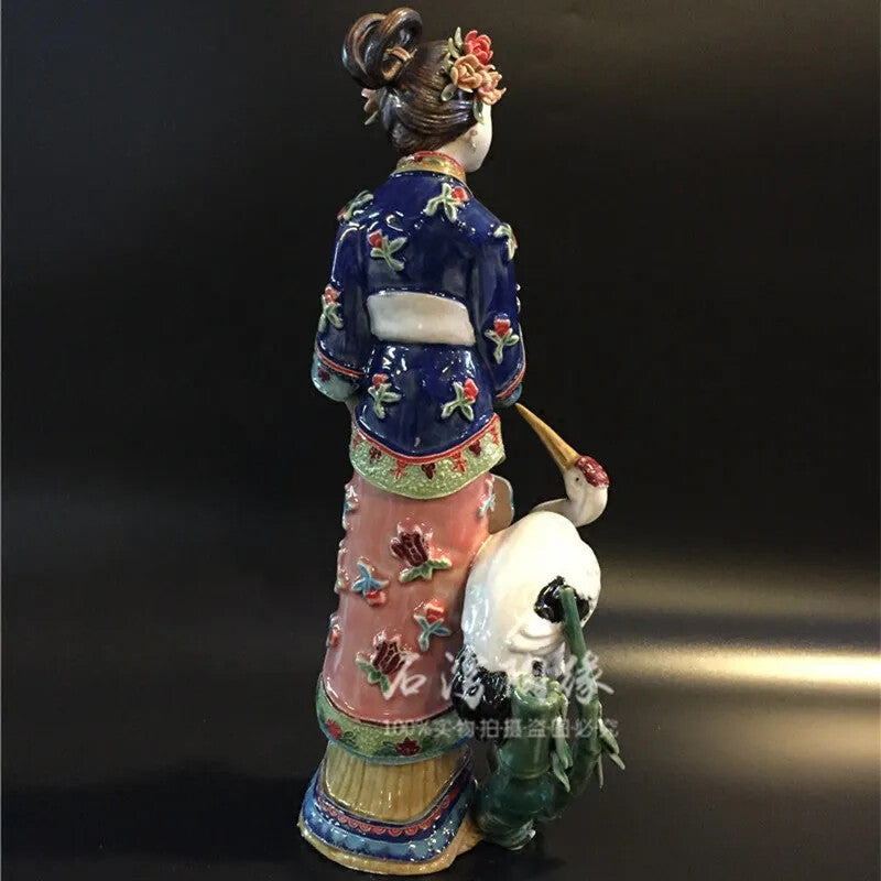 Chinese Style Decor Ceramic Craft Home Decoration Classical Enamel Beautiful
