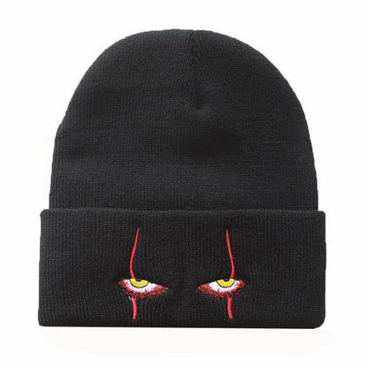 Autumn Winter Hat Knitted Beanies Warm Outdoor Knitted Embroidered Dome Knit 1PC