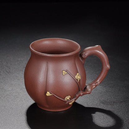 Chinese Yixing Zisha Clay Handmade Exquisite Teapot（梅香套具 底款：金鼎商标）