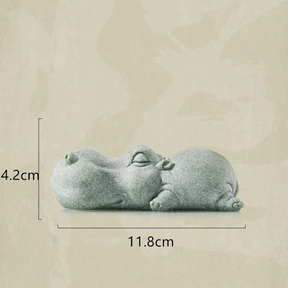 Chinese Stone Tea Pet Ornaments Toad Tea Figurine Sculpture Teaware Accessorie