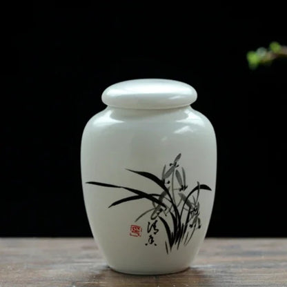 5.1*7.2cm Ceramic Mini Portable Tea Can Facial Mask Powder Can Tourism