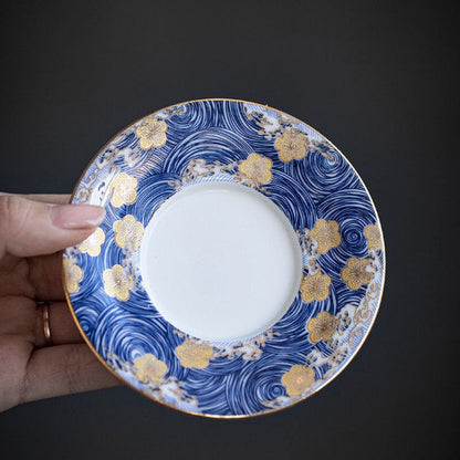 Ceramic Gaiwan Handpainted Tea Cup Tureen 150ml Blue And White Gaiwan Tea Pu'er