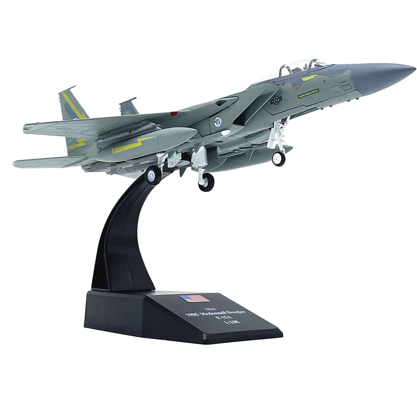 1/100 Scale US F-15A Eagle Supersonic Fighter Jet Alloy Model Plane Collection