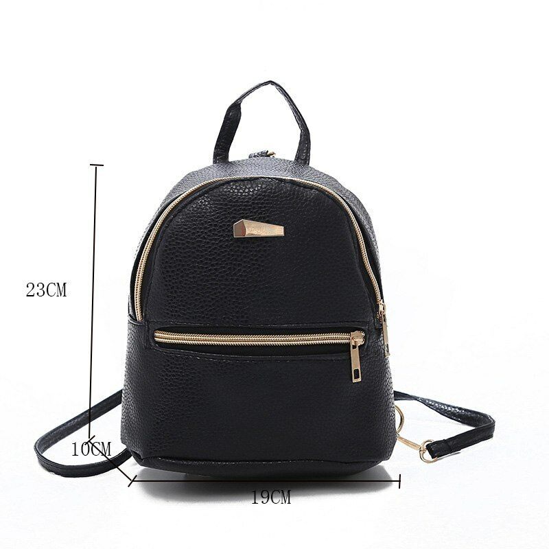 Women's Leather Backpack Satchel Trip Campus Female Rucksack Girls Shoulder Bag