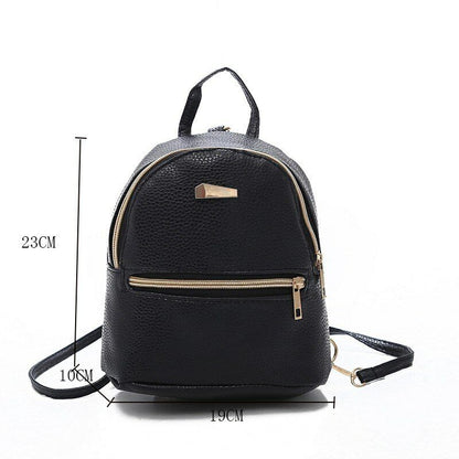 Women's Leather Backpack Satchel Trip Campus Female Rucksack Girls Shoulder Bag