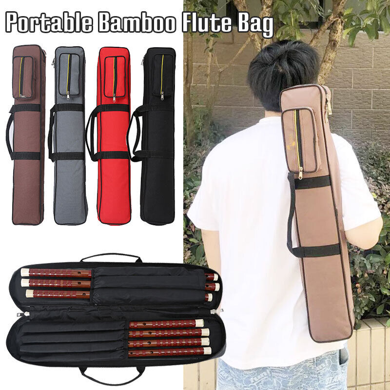 Portable Flute Bag Backpack Canvas Flute Storage Case Instrument Accessories