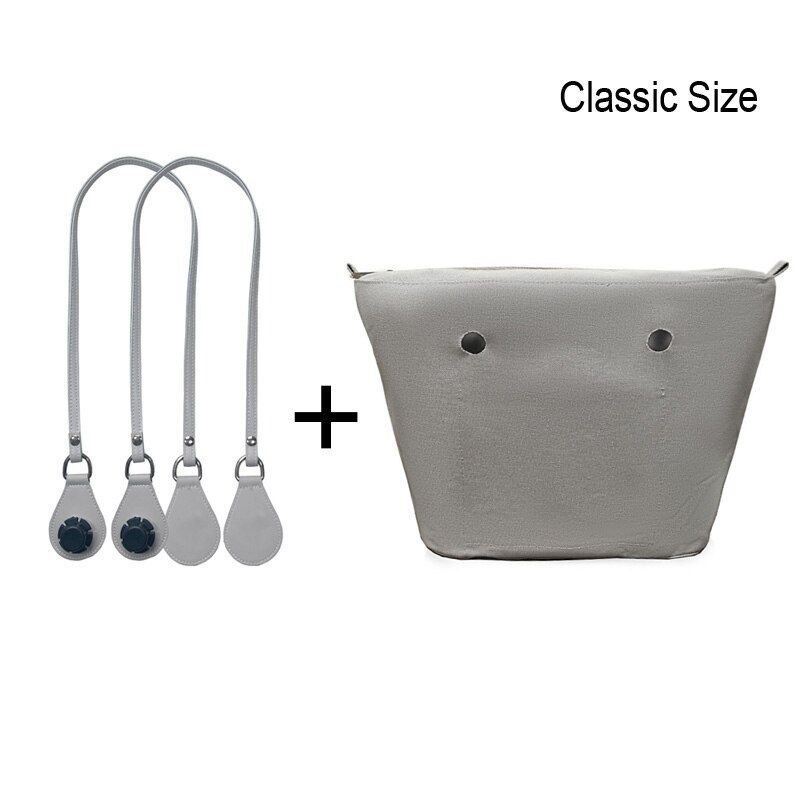 1set Canvas Lining Insert Inner Pocket 85cm Long Handles Microfiber Leather Bag