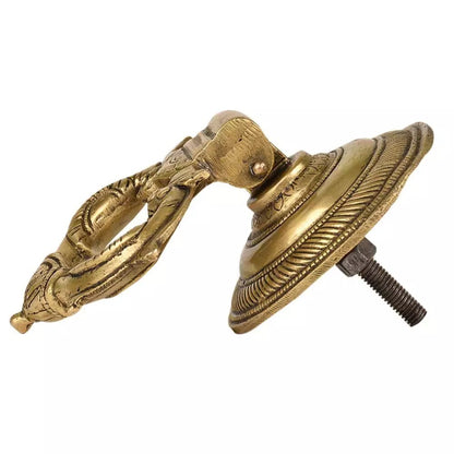 Antique Look Brass Pull With Twin Peacocks Door Knocker Door Bell