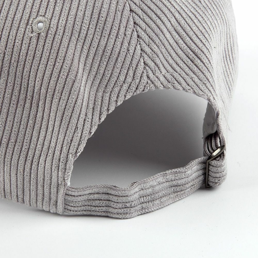 Baseball Caps Adjustable Black Beige Plain Color Corduroy Hats Women Mens Casual