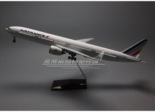 47CM AIR FRANCE BOEING 777-300ER Airplane Led Sound- controll Light Resin Model