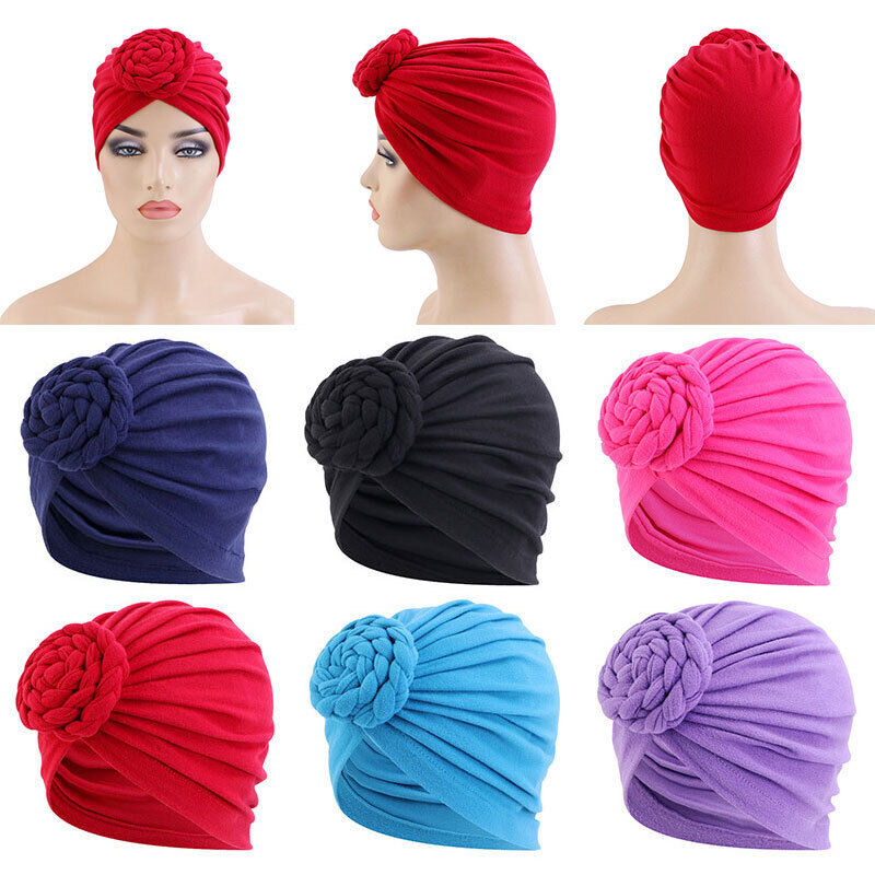 Turban Hat Twist Braid Turban Hat Pan Flower Turban Hat Baotou Hat Ethnic Hat
