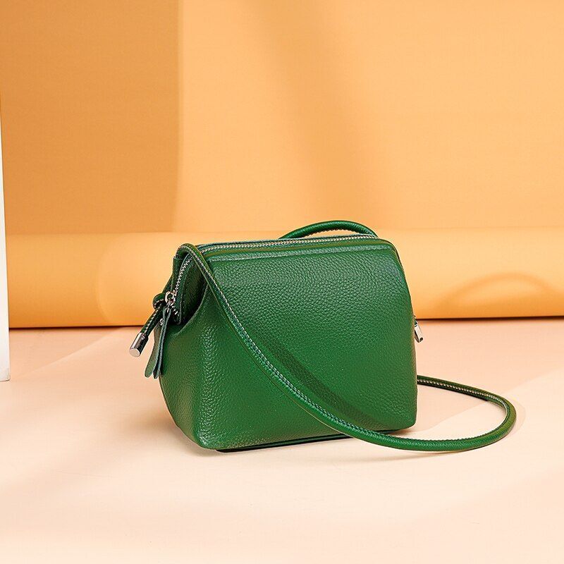 Leather Handbag High Quality Soft Cowhide Shoulder Bag Luxury Messenger Bags 1PC