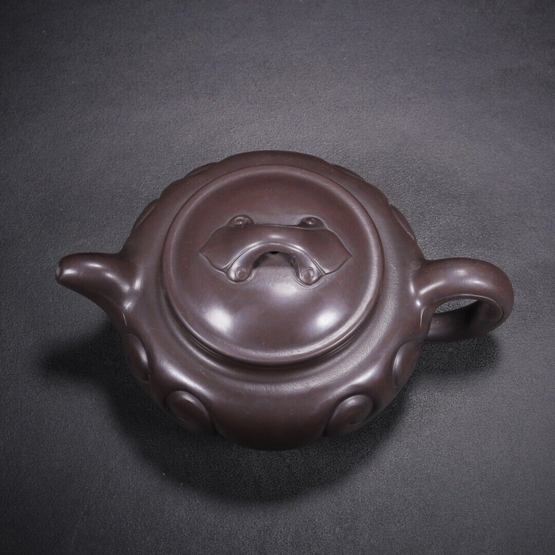 Chinese Yixing Zisha Clay Handmade Exquisite Teapot（仿古如意 底款：武陵艺人）