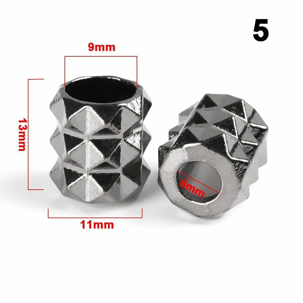 10pcs Metal Charms Buckles Paracord Beads Bracelet Survival Tool Knife Wristband
