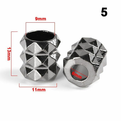 10pcs Metal Charms Buckles Paracord Beads Bracelet Survival Tool Knife Wristband