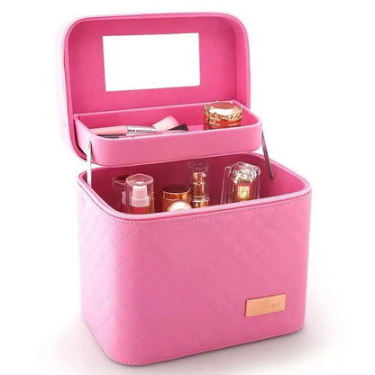 Large Capacity Makeup Cosmetic Bag Multilayer Storage Portable Make Up Suitcase