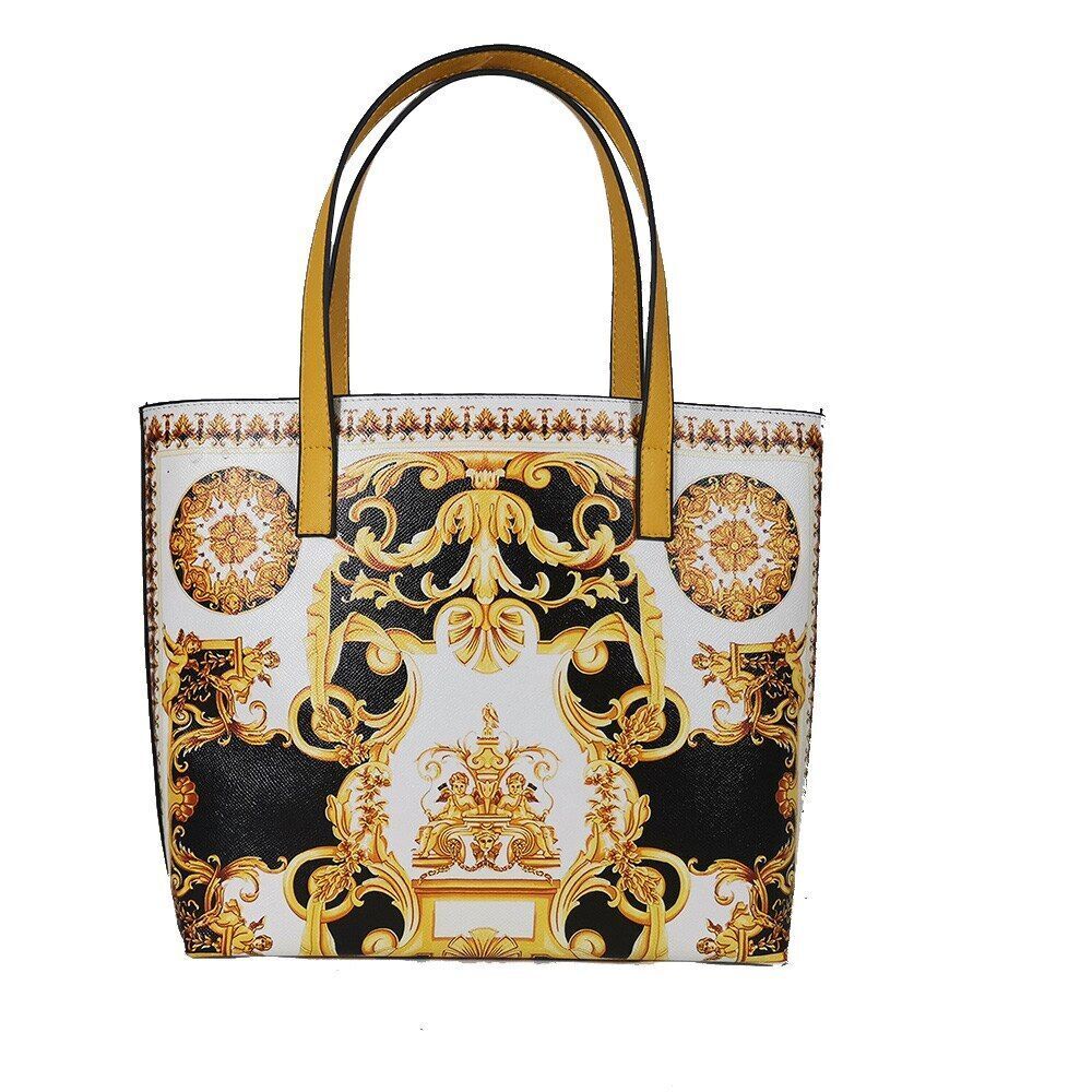 Floral Traveling Shoulder Bag Textured Leather Shopper Large Bag Women Handbags