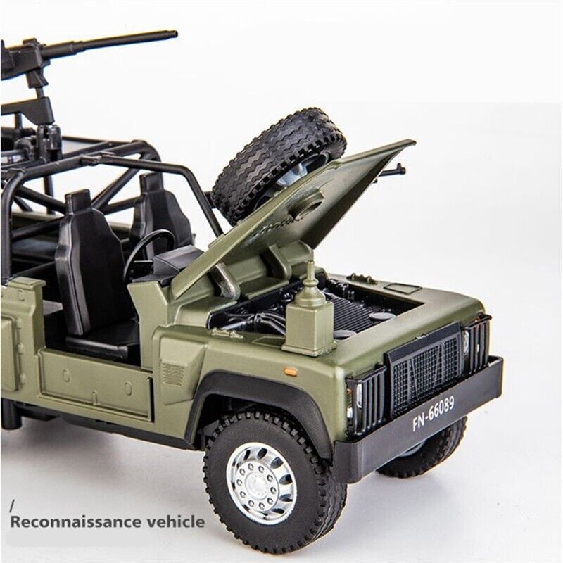 1:32 Land Rover Defender Reconnaissance Diecast Model Car Military Vehicle Toy