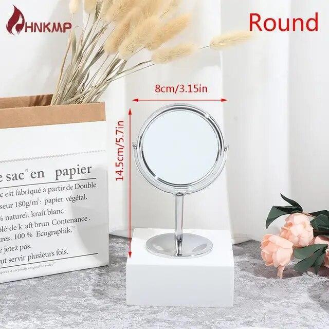 Double Sided Swivel Vanity Mirror with 3 x Magnification,Tabletop Makeup Mirror
