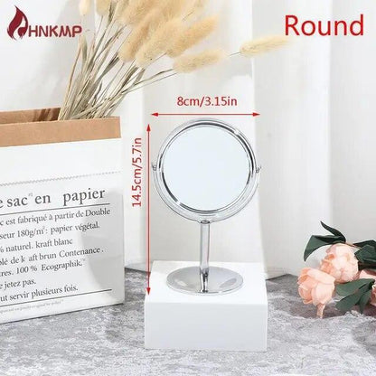 Double Sided Swivel Vanity Mirror with 3 x Magnification,Tabletop Makeup Mirror