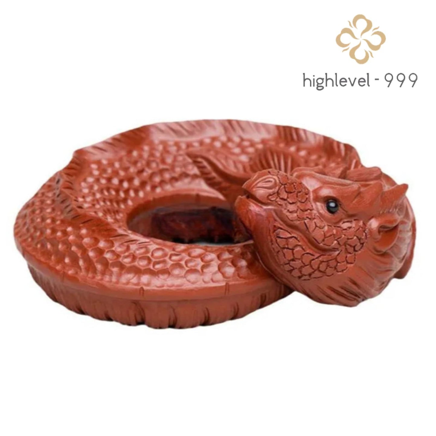 Purple Clay Tea Pet Dragon Statue Ornaments 9cm Handmade Sculpture Tea Ceremony