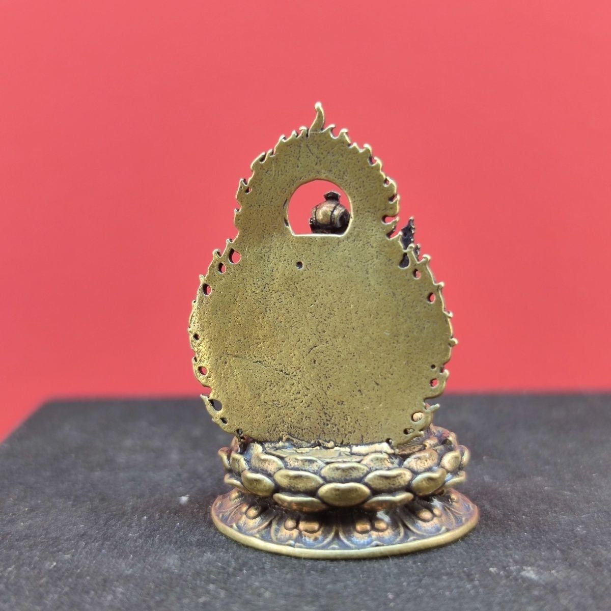 1.7 inch Solid Brass Akasagarbha Bodhisattva Mini Statue Religious Offerings