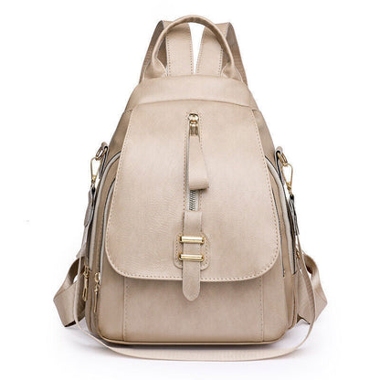 Women's Ladies Leather Backpack Purse Anti-Theft Rucksack Travel Bag Satchel