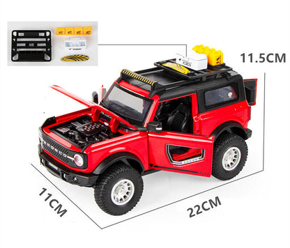 1:24 Ford Bronco Lima Diecast Model Car Modified SUV Off-road Vehicle Toy Gift