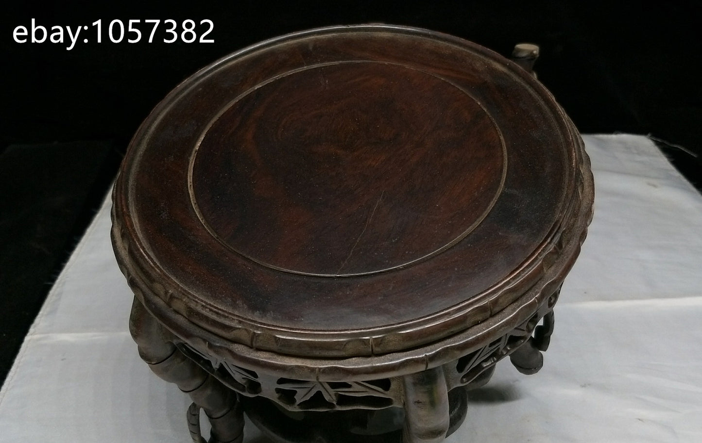 8"Old Chinese Solid Wood Base Display Stand for Vase Bottle Teapot Incense