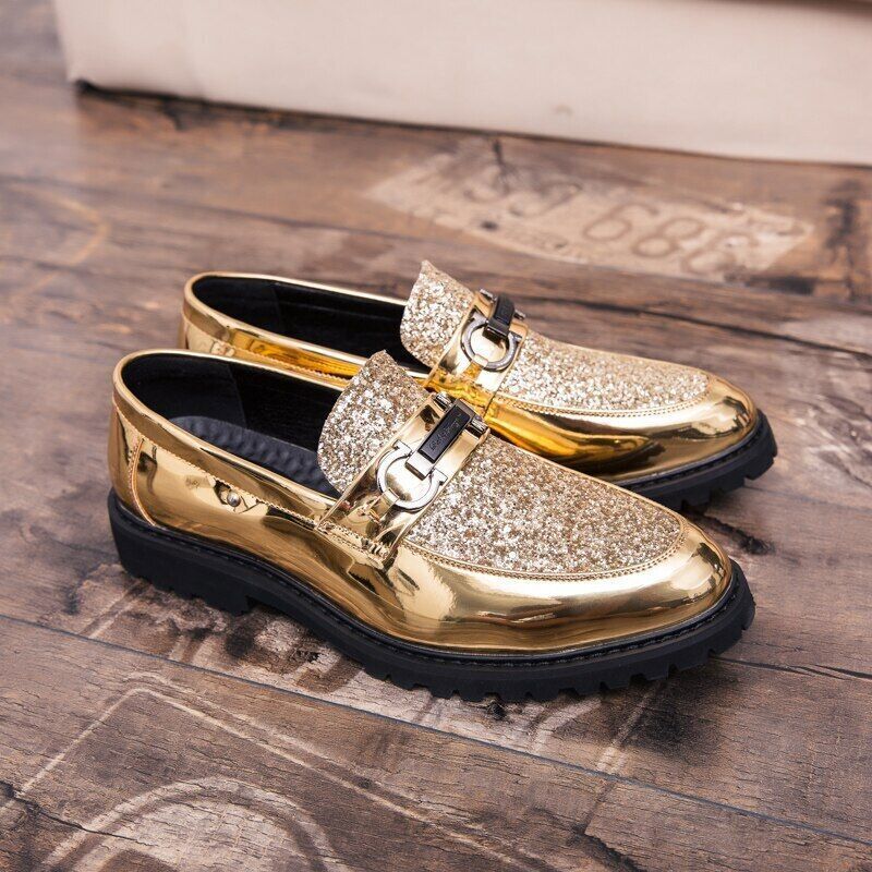Men Shoes Gold Silver Men Casual Shoes Outdoor Slip on Party Club Shoes Men