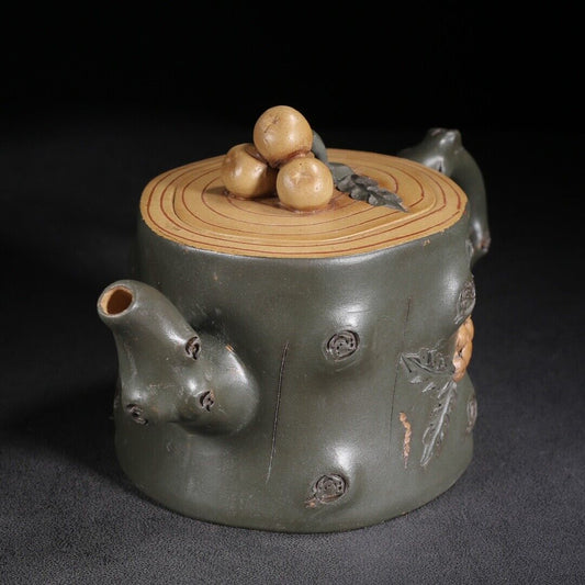 Vintage Chinese Yixing Purple Clay Teapot Zisha Ceremony Loquat Teaware Collect
