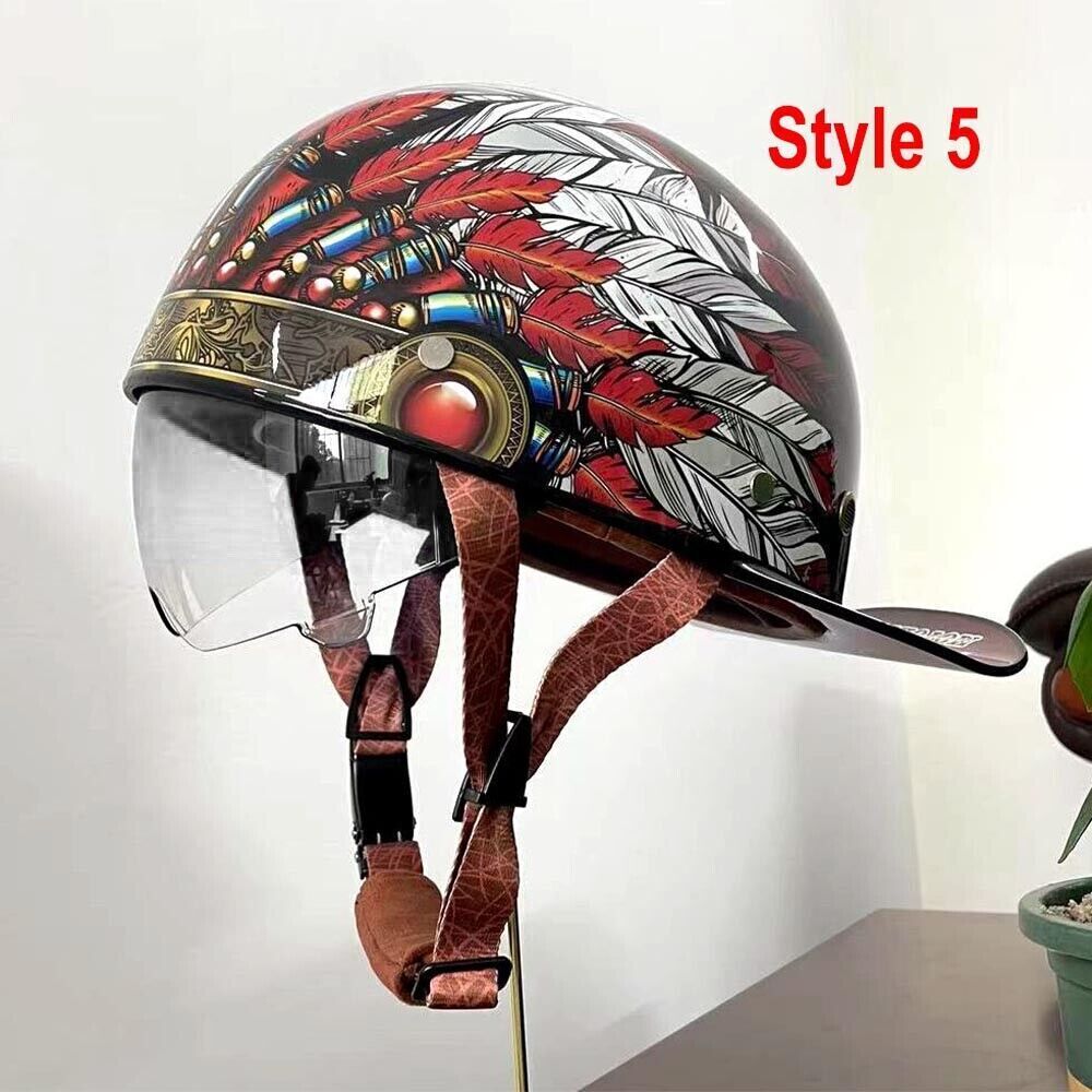 Motorcycle Duck Helmet Retro Helmets Baseball Cap Half Colorful Men Head Safety