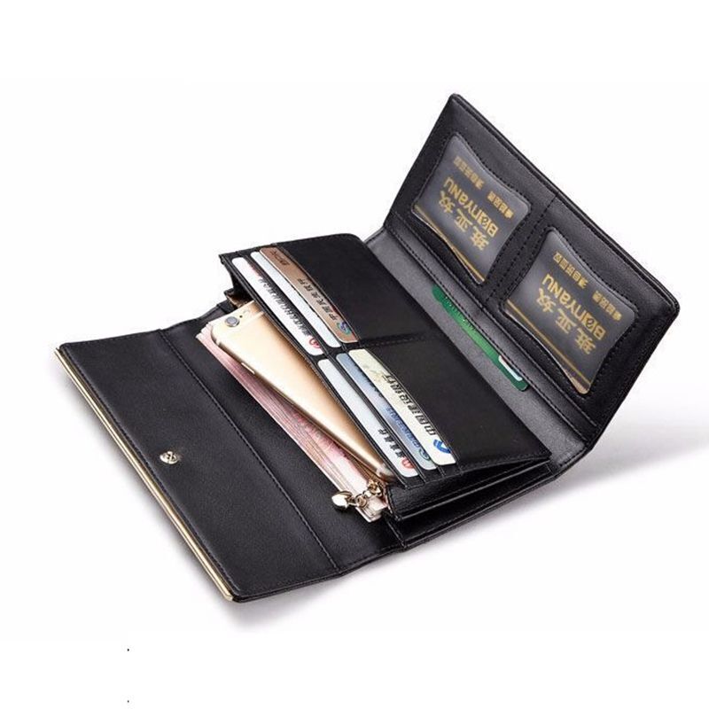 Woman Wallet Fashion Purse Black Gold Clutch Bag Red Purple Wallets 3.5*19*10 CM