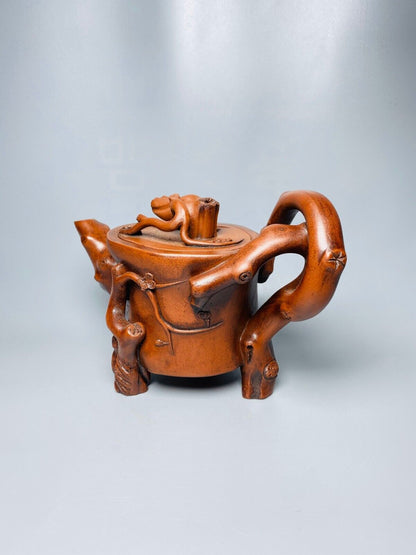 Chinese Yixing Zisha Clay Handmade Exquisite Teapot （ 树桩壶 底款：陈明远）