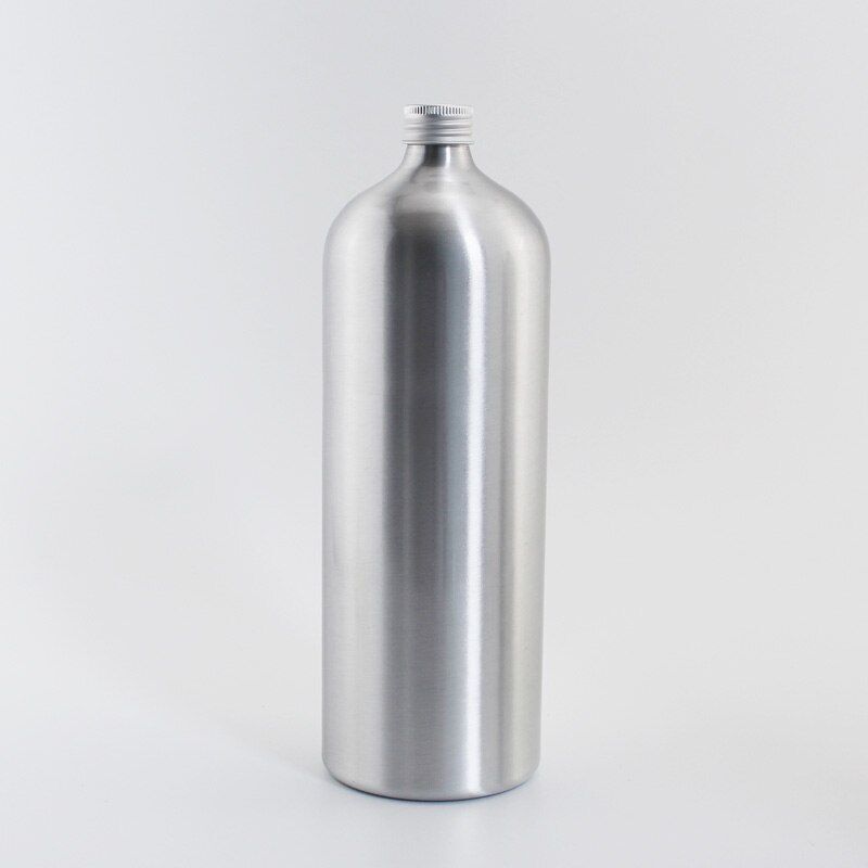 Aluminum Bottles Empty Liquid Soap Essential Oil Metal Container W/ Screw Cap 1L