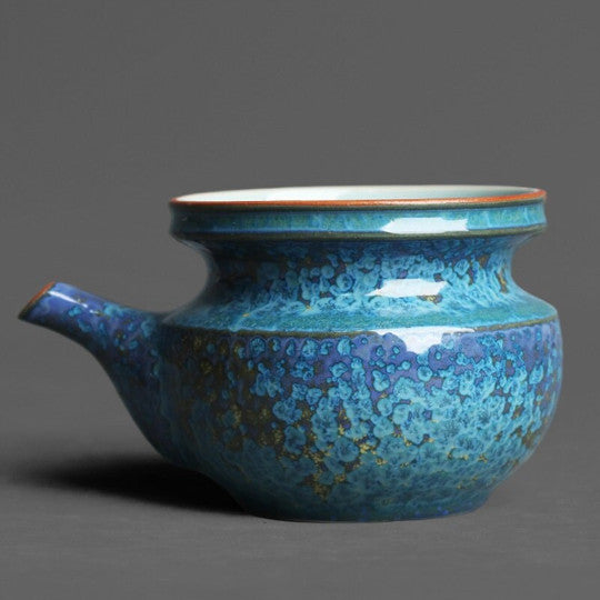 Blue Ceramic Tea Pitcher Pottery Chahai