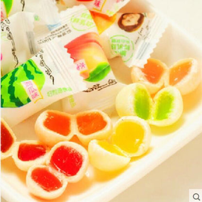 250g Multi Tastes Stuffed Soft Candy, Crispy Fresh Milk Balls, Chinese Food